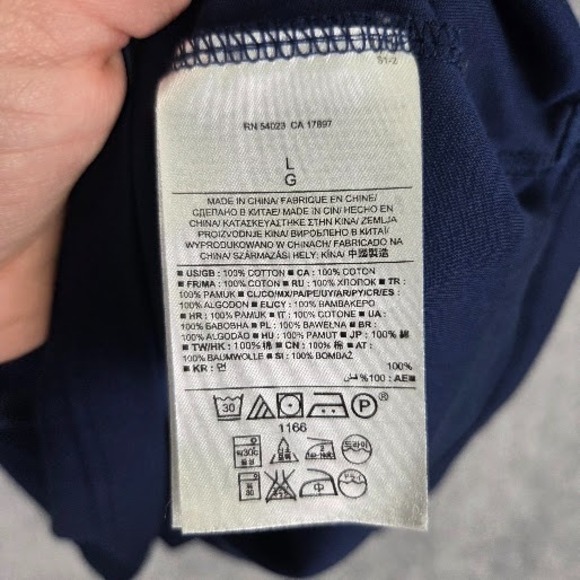 Banana Republic Polo Shirt Navy Blue Cotton Luxury Touch Short Sleeve Size Large - Picture 7 of 10